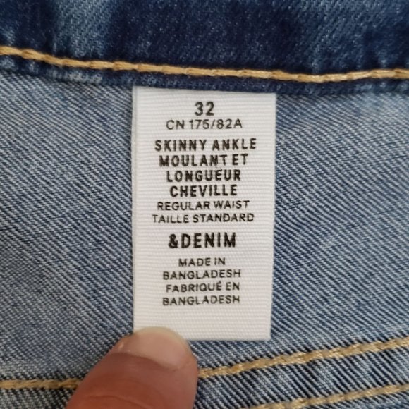 H&M Skinny Ankle High Rise Jeans Blue Size 32 - Picture 5 of 10